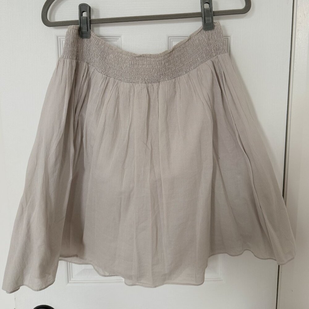 Cream A-Line Mini Skirt